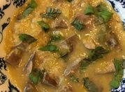 A picture of rice with liver