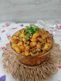 Sprouted chavli (black eyed beans)usal