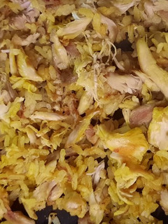 Una foto de Arroz crujiente con pollo