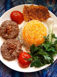 عکسی از دستور کباب تابه ای گردویی تویسرکان