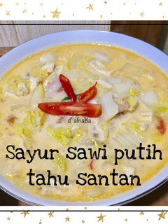 Foto resep Sayur Sawi Putih Tahu Santan