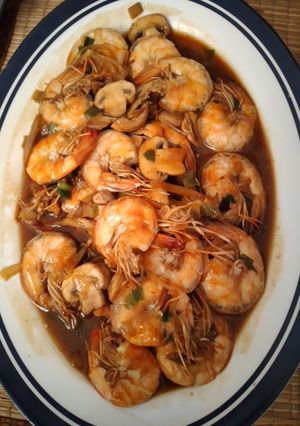 Foto resep Udang Jamur Saus Tiram