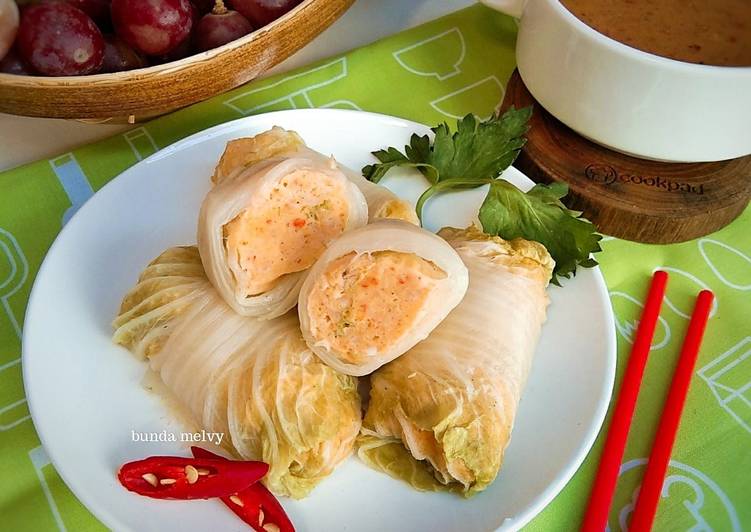 Bahan Sawi Gulung Isi Udang Saus Kacang | Resep Membuat Sawi Gulung Isi Udang Saus Kacang Yang Sempurna