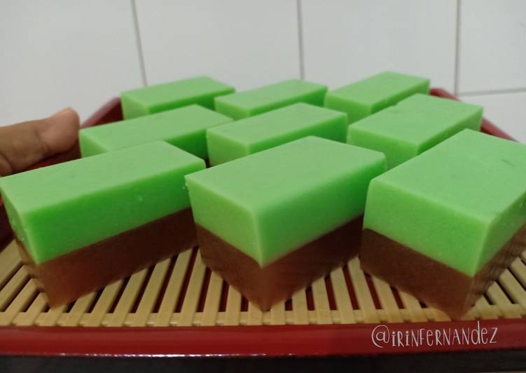 9 Resep: Puding tape ketan hijau lapis gula merah Anti Ribet!