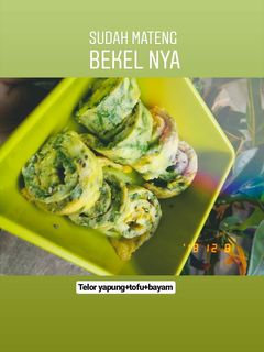 Foto resep MPASI 11bulan (telur yapung dadar with bayam+tofu)