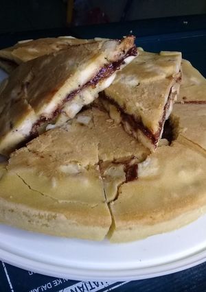 Foto resep Bolu kukus pisang tepung beras isi selai coklat