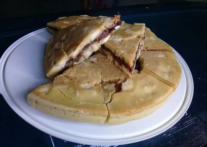 Cara Membuat Bolu kukus pisang tepung beras isi selai coklat Ekonomis Untuk Dijual