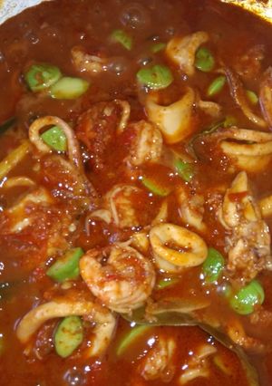 Foto resep Cumi udang pedas asam manis