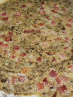 Una foto de Quiche de morcillas con jamón ibérico