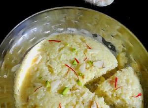 A picture of Milk Cake/kalakand (phitkari/alum powder).