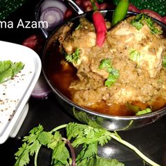 Green chicken karahi🍲گرین چکن کڑاہی 🍲 A picture of Green chicken karahi🍲گرین چکن کڑاہی 🍲.