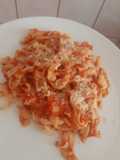 Tagliatele homemade cu creveți și sos de roșii