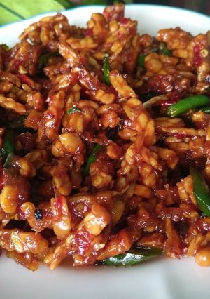 Foto resep Kering tempe pedas manis