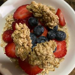 Cereal with fresh fruits A picture of Cereal with fresh fruits.