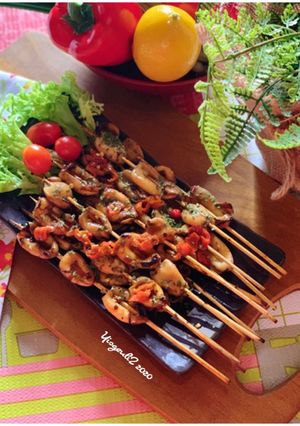Foto resep Sate Cumi Bakar Kecap Pedas