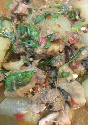 รูปของ แกงไก่บ้านใส่ฟัก /สูตรน้ำปลาร้า