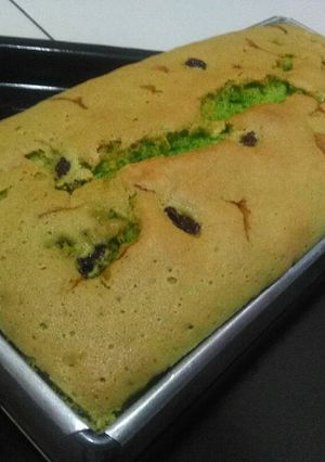 Foto resep Bolu Pandan Oven With Raisins