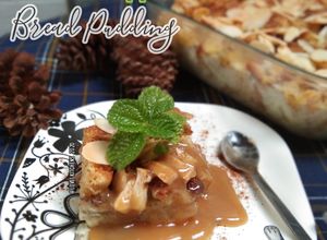 Foto resep Cinamon apple bread pudding ---santan---