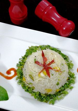 A picture of Garlic and corn fried rice. #CookpadApp.