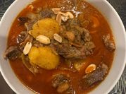 A picture of potato beef curry