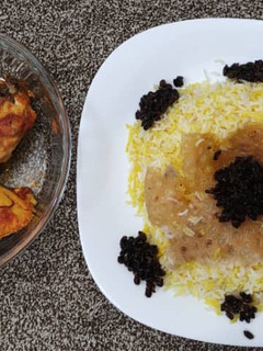 عکسی از دستور زرشک پلو با مرغ