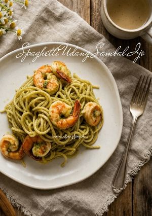 Foto resep Spaghetti Udang Sambal Ijo