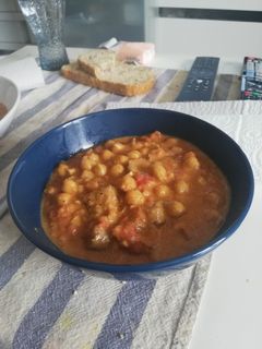 Una foto de Garbanzos al curry