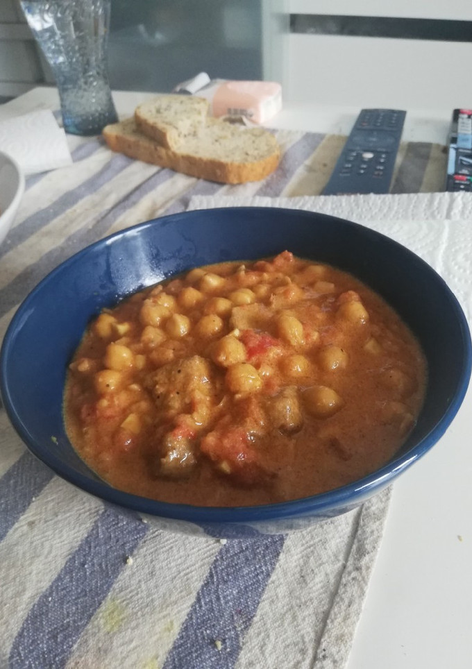 Una foto de Garbanzos al curry