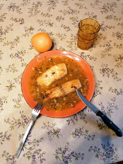 Una foto de Salmón a la naranja