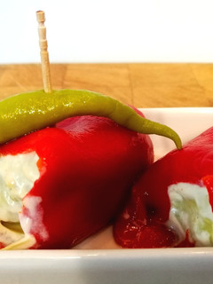 Una foto de Piquillos rellenos de alcachofa