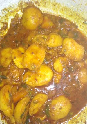 A picture of Aloo dum.