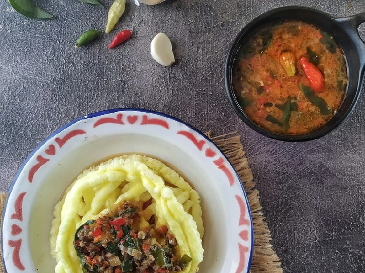 Cara Gampang Menyiapkan Resep Kurupuk banjur sambal oncom yang Lezat Sekali Anti Ribet, Menggugah Selera