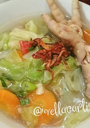 Foto resep Sup ceker ayam simple