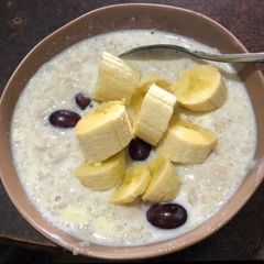 A picture of Oat banana and cherries.