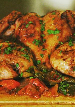 A picture of Harissa Chicken Bake.