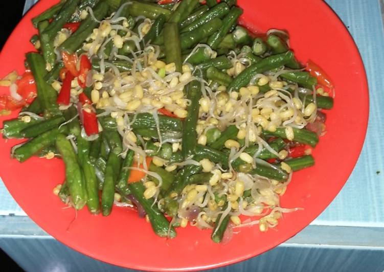 Tumis tauge kacang panjang