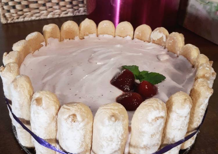 Resep Charlotte aux fraises / strawberry cake yang Enak Banget