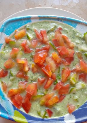 A picture of 🍅🥒TOMATO & CUCUMBER Chutney 🥒🍅.