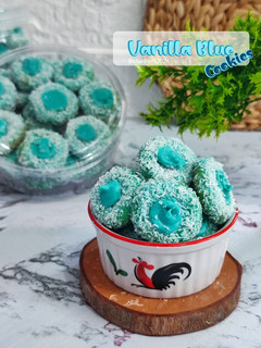 Foto resep Vanilla Blue Coconut Cheese Cookies