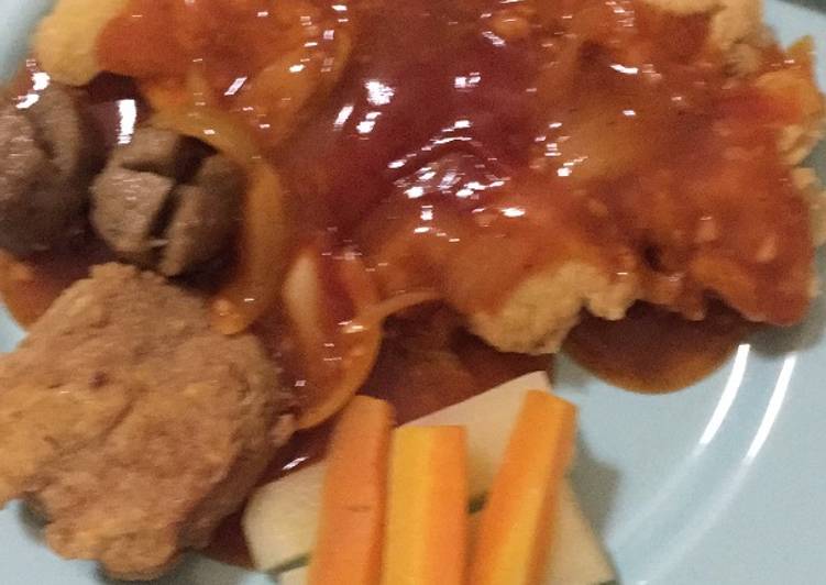 Chicken Steak w/bbq sauce