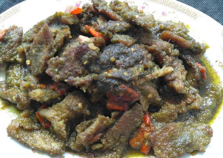 Resep Balado Daging Sapi Cabe Hijau #kitaberbagi, Enak