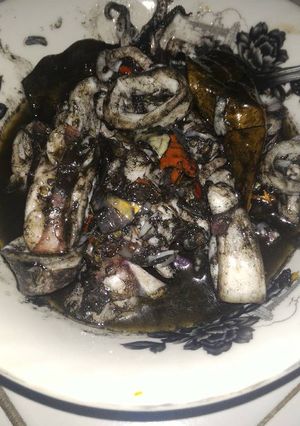 Foto resep Cumi tinta hitam pedessss