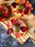 Pizza Mini (Chorizos, Ham, Comte & Mozzarella Cheese Mini Pizza)