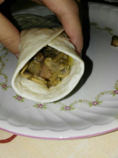 Una foto de Fajita de champiñones y bacon