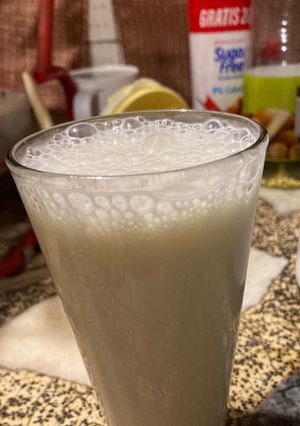 Una foto de Licuado de banana y leche