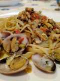 Linguine with Clams, Cherry Tomatoes, and Grated Lemon Zest