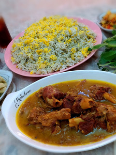 عکسی از دستور باقالی پلو با ماهیچه رستورانی