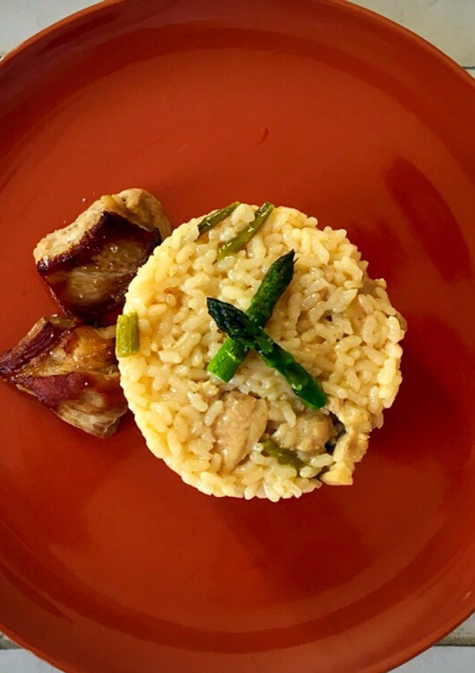 Una foto de Arroz con trigueros y secreto ibérico