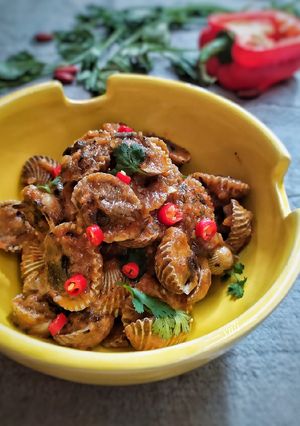 Foto resep Kerang darah tumis pedas