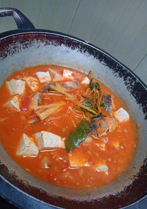 Foto resep Asam padeh ikan nila campur sama tahu